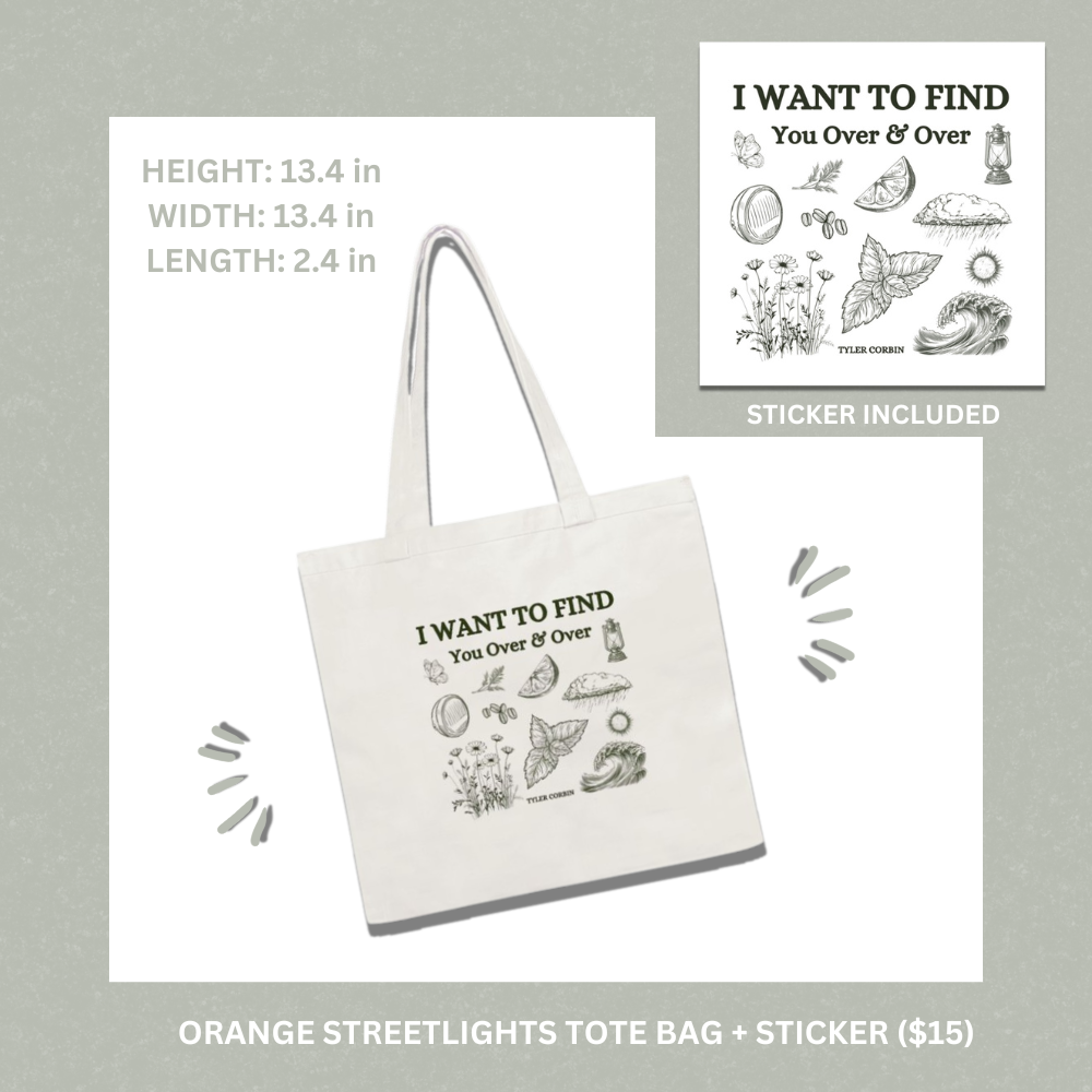 "Orange Streetlights" Tote Bag + Sticker